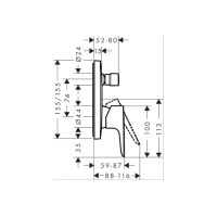 Смеситель Hansgrohe Talis E скрытого монтажа для ванны/душа с защитой EN1717 Brushed Bronze (71474140)