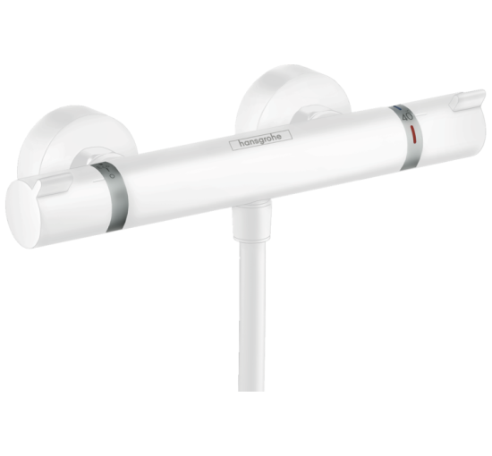 Змішувач Hansgrohe з термостатом для душу Ecostat Matt White (13116700)