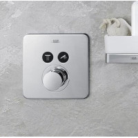 Наружная часть смесителя без скрытой части HANSGROHE AXOR ShowerSelect хром латунь 170x170мм 36707000