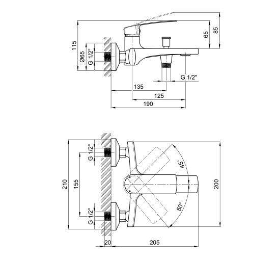 Змішувач для ванни Qtap Kralovice 3029103DC