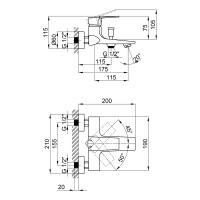 Змішувач для ванни Qtap Lodenice 3030101DC