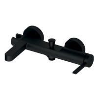 Смеситель для ванной однорычажный с коротким изливом VOLLE MORA черный латунь 1537.030104