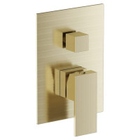 Смеситель скрытого монтажа с переключателем VOLLE PARDO золотой латунь 180x130мм 1548.030215