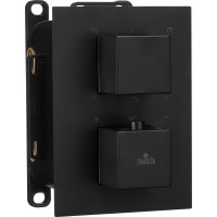 Термостатичний змішувач з перемикачем на душ Deante Box чорни (BXY NEAT)