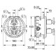 Внешняя часть термостатического смесителя для душа Grohe Atrio 19394000 для двух потребителей