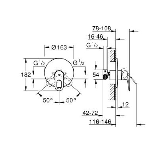 Смеситель для душа Grohe BauLoop (29080000)