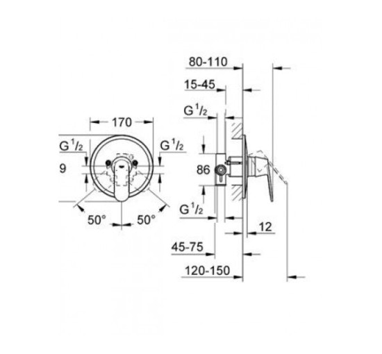Смеситель для душа Grohe Eurosmart Cosmopolitan (32880000)