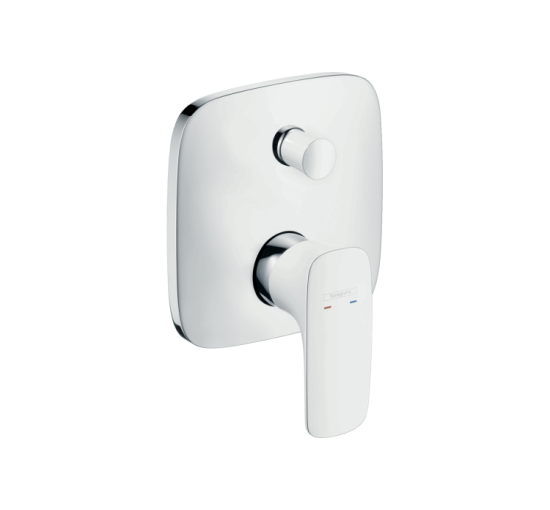 Смеситель Hansgrohe PuraVida скрытого монтажа для ванны/душа хромированный белый (15445400)