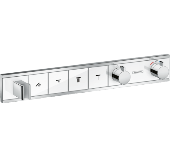 Термостат скрытого монтажа Hansgrohe RainSelect на 4 клавиши, Chrome/White (15357400)