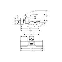 Змішувач Hansgrohe Metropol для ванни Matt White (32540700)