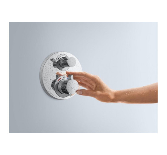 Термостат скрытого монтажа Hansgrohe Ecostat S с запорным вентелем 1Jet (15757000)