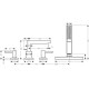 Смеситель Hansgrohe Finoris врезной на край ванны 4 отв с sBox Matt Black (76444670)