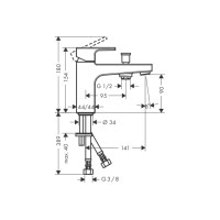 Смеситель Hansgrohe Vernis Shape врезной на край ванны на 1 отверстие Monotrou (71463000)