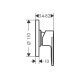 Смеситель Hansgrohe Vernis Blend скрытого монтажа для душа ø110 Matt Black (71649670)