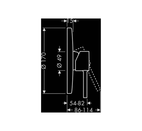 Смеситель Axor Starck Pin скрытого монтажа для душа Brushed Gold Optic 10616250