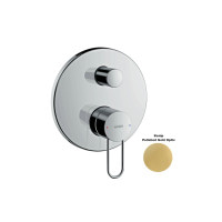 Змішувач Axor Uno прихованого монтажу для ванни/душу ручка Loop, Polished Gold Optic 38426990