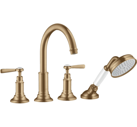Змішувач Axor Montreux врізний на край ванни Lever на 4 отвори 16550140 Brushed Bronze