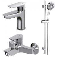 Комплект смесителей для ванной комнаты b246 vero с душевым набором senti 3в1 Cersanit