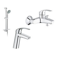 Комплект смесителей для ванной GROHE EUROSMART хром латунь 123246 M