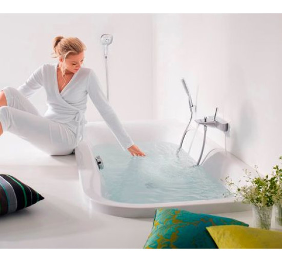 Змішувач для ванної одноважільний із коротким виливом HANSGROHE PuraVida хром латунь 15472000