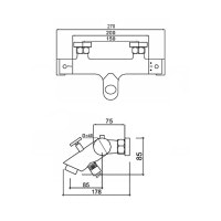 Смеситель для ванны Qtap Inspai-Therm CRM T300600