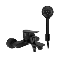 Смеситель для ванны REA VIRAL BLACK черный настенный