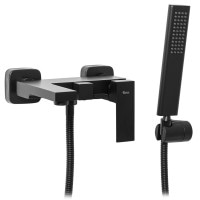 Змішувач для ванни та душу REA FENIX чорний настінний