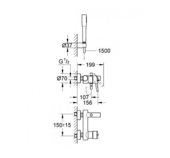 Смеситель для ванны Grohe Concetto (32212001)