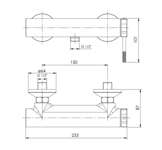 Смеситель для душа Imprese BRENTA никель (ZMK081906080)