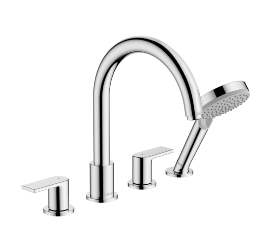 Змішувач Hansgrohe Vernis Shape врізний на край ванни на 4 отвори Chrome (71459000)