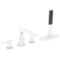 Смеситель Hansgrohe Finoris врезной на край ванны 4 отв с sBox Matt White (76444700)