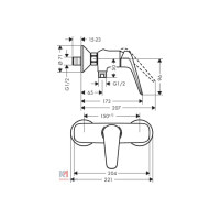Смеситель Hansgrohe Novus для душа (71060000)