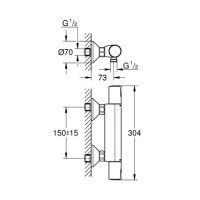 Смеситель для душа с термостатом GROHE QuickFix Precision Start черный латунь без душевого набора 345942430