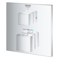Наружная часть смесителя без скрытой части GROHE GROHTHERM CUBE хром латунь 158мм 24154000