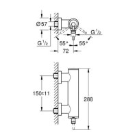 Смеситель для душевой одновентильный GROHE Atrio New хром латунь без душевого набора 32650003