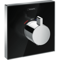 Термостат hansgrohe ShowerSelect HighFlow для душа, черный стеклянный 15734600