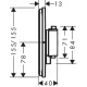 Термостат hansgrohe ShowerSelect Comfort Q для душа 15583340 чорний матовий хром