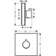 Термостат hansgrohe ShowerSelect HighFlow для душа, чорний скляний 15734600