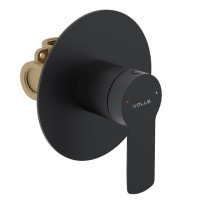 Смеситель скрытого монтажа VOLLE LIBRA черный латунь 120мм 1521.100204