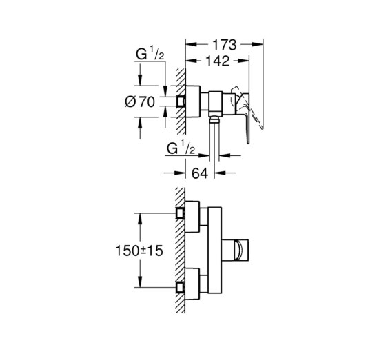 Смеситель для душа Grohe Lineare 33865001