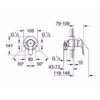 Смеситель для душа Grohe BauEdge (29040000)