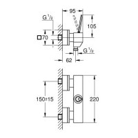 Смеситель для душа Grohe Eurocube Joy (23665000)