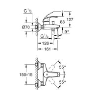 Змішувач для ванни Grohe Eurosmart New (33300002)