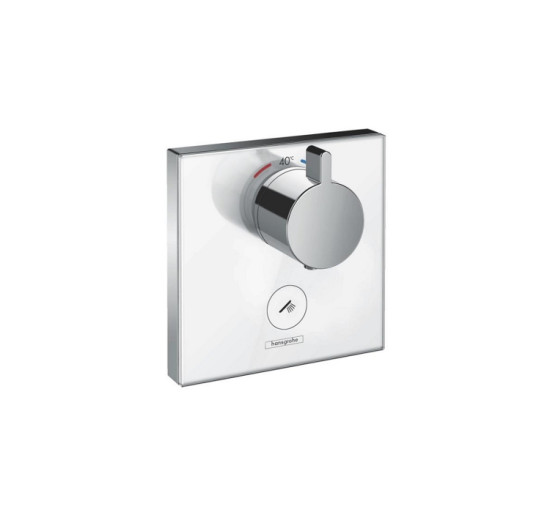Термостат прихованого монтажу Hansgrohe ShowerSelect Glass Highﬂow White (15735400)