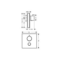 Термостат скрытого монтажа Hansgrohe ShowerSelect Glass Highﬂow White (15735400)