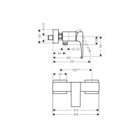 Змішувач Hansgrohe Metropol для душу Matt White (32560700)