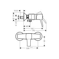 Смеситель Hansgrohe Metropol Classic для душа Chrome/Gold Optic (31360090)