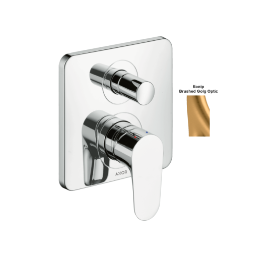 Змішувач Axor Citterio M прихованого монтажу для ванни/душу Brushed Gold Optic 34425250