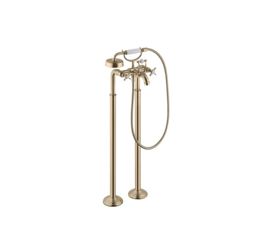 Смеситель Axor Montreux для ванны напольный двухвентельный Cross 16547140 Brushed Bronze