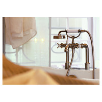Смеситель Axor Montreux для ванны напольный двухвентельный Cross 16547140 Brushed Bronze